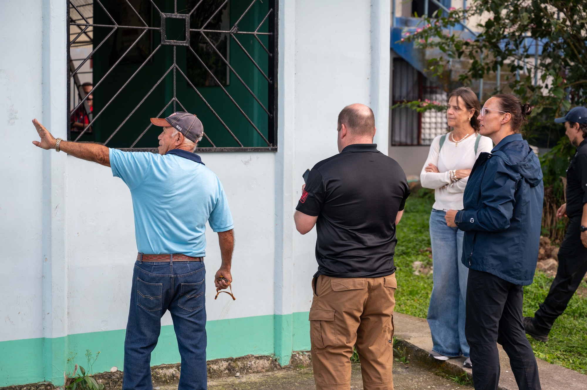 A surgeon cell from Joint Task Force-Bravo, along with local officials, conducts a predeployment site survey ahead of a three-day medical mission to the remote area of Turrialba, Costa Rica. By working closely with local community leaders, country teams from the U.S. Embassy and Costa Rica's social security administration, the JTF-Bravo planning team can make informed decisions on when, why and how to conduct medical readiness training exercises, or MEDRETEs. (U.S. Air Force photo)
