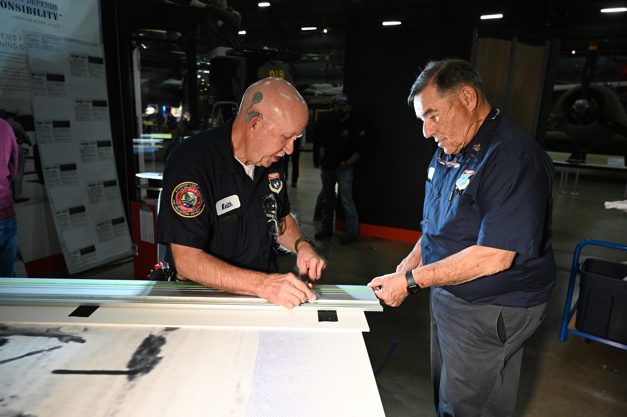 Women Airforce Service Pilots (WASP) exhibit installation.