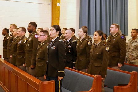 The U.S. Army welcomed 19 new Electromagnetic Warfare Officers to the Cyber Branch at a graduation ceremony Feb. 6, 2025, at Friendship Chapel on Fort Eisenhower, Ga.