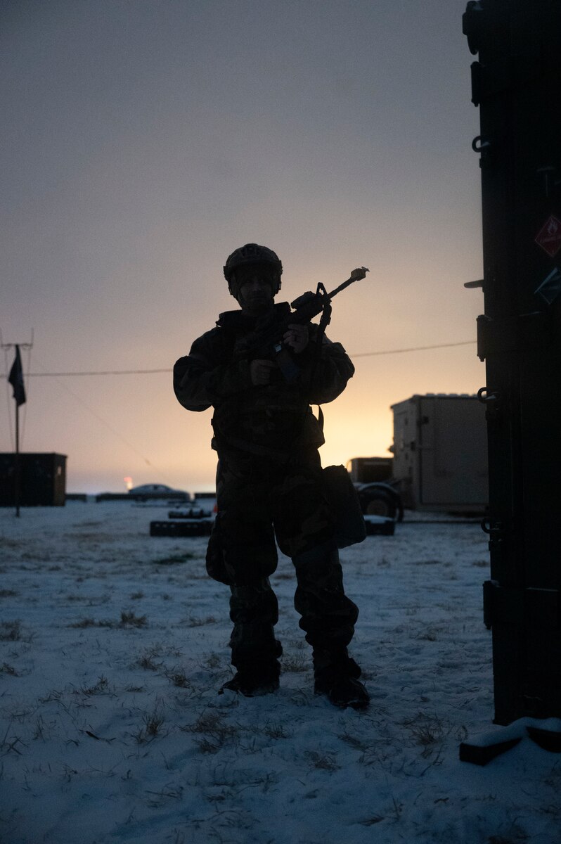 Airman at sunset