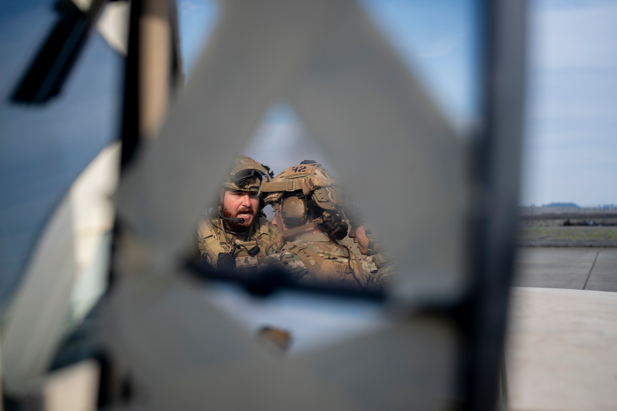 Airmen talk to each other
