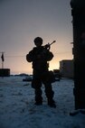 Airman at sunset