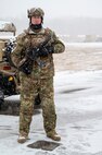 Airman stands guard