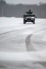 Humvee in the snow