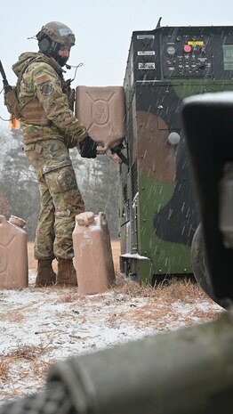 Airman refuels generator