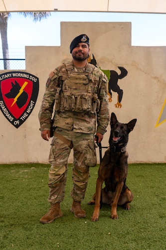 Kkody, 45th Security Forces Squadron military working dog, poses for a photo.