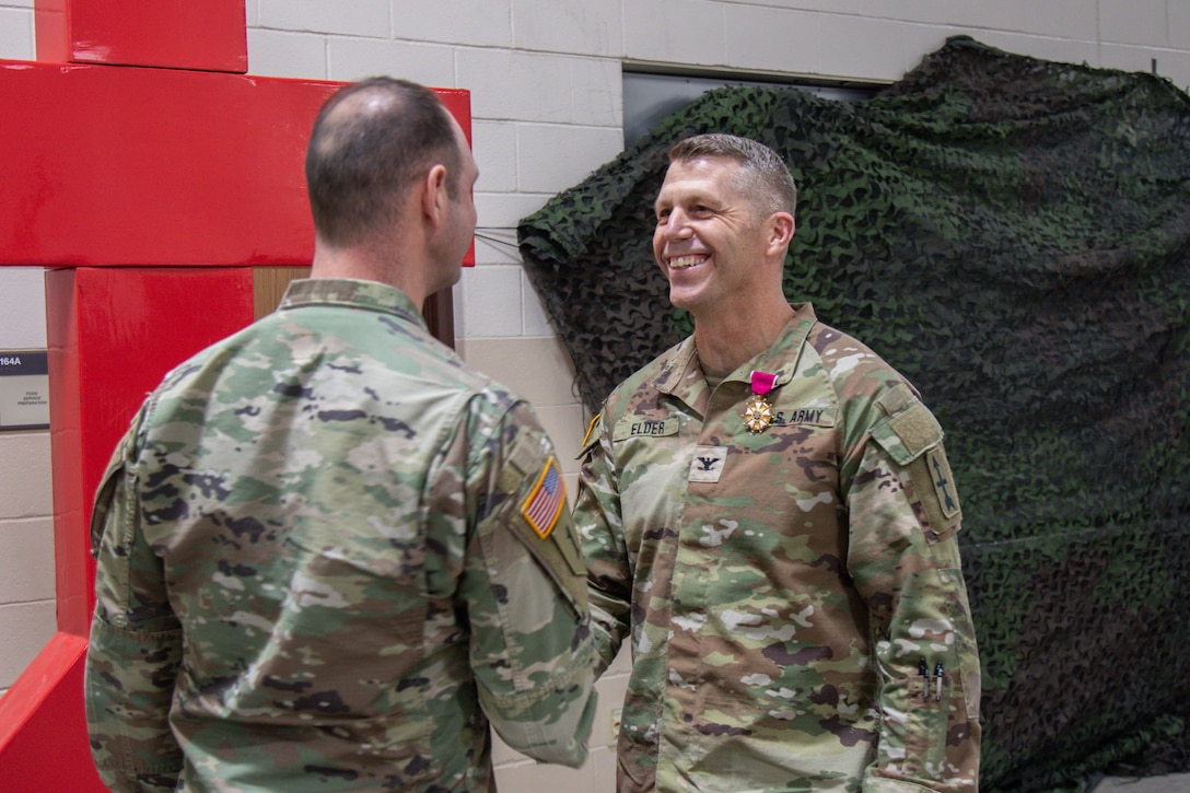 The Wisconsin National Guard's 32nd "Red Arrow" Infantry Brigade Combat Team held a change of command ceremony at its headquarters at Camp Douglas, Wis., with Col. Matthew Elder relinquishing command to Col. William Benson III Feb. 1, 2025. (U.S. Army National Guard photo by Staff Sgt. Amanda Stock)