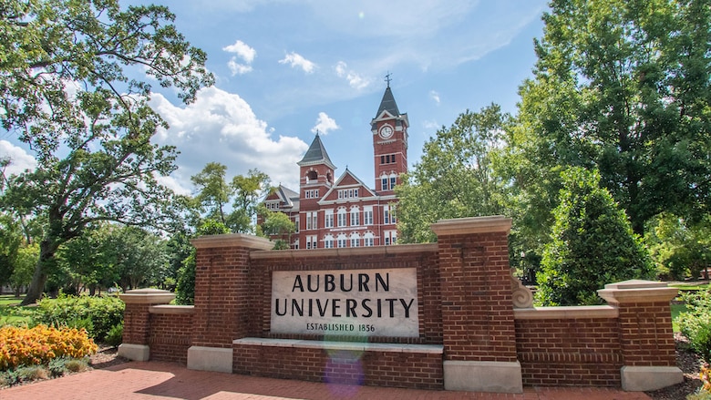 Auburn University campus sign