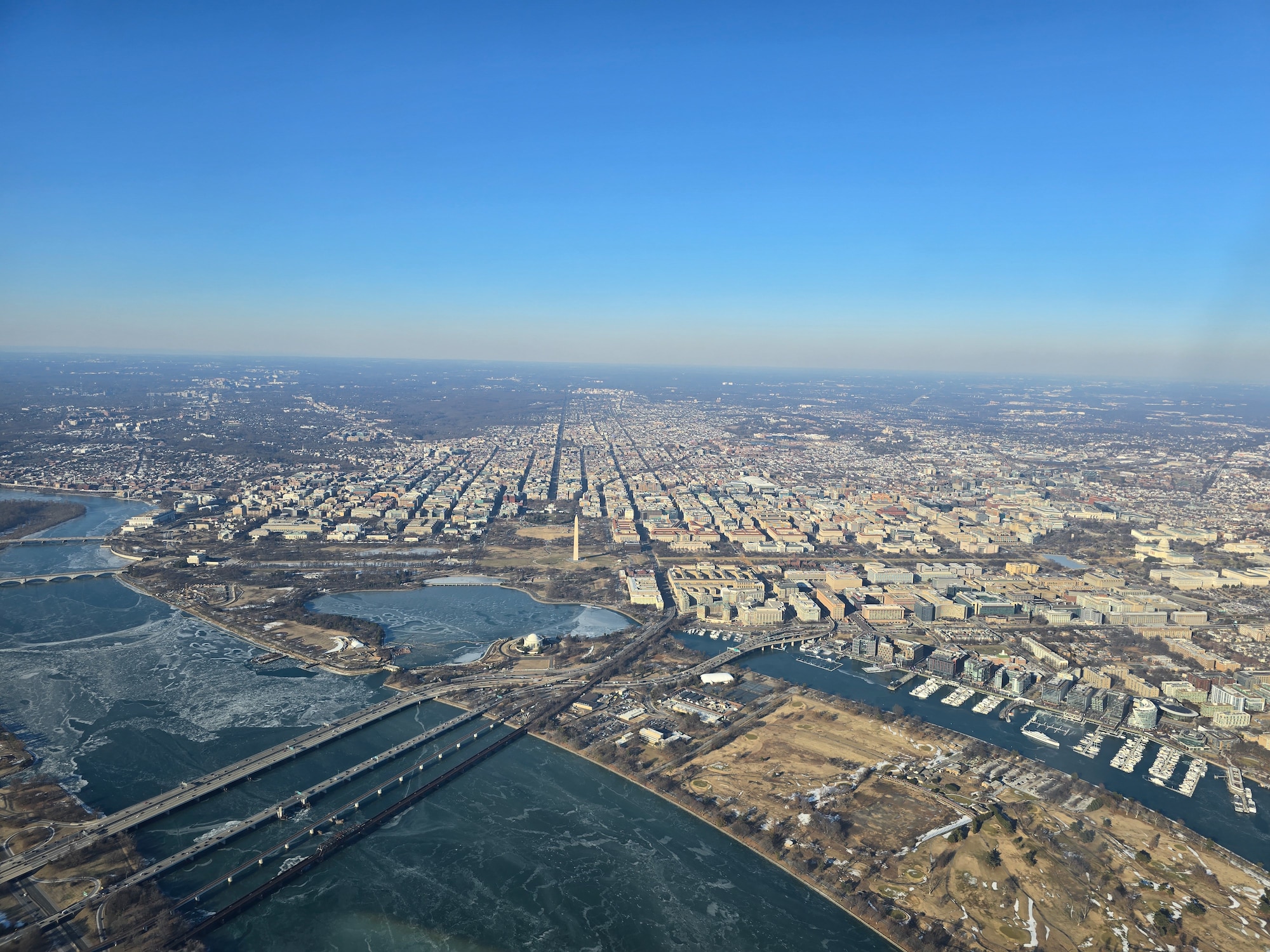 Aerial view of Washington D.C.