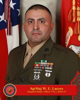Sergeant Major Willie Lucero, Command Senior Enlisted Leader, Marine Light Helicopter Attack Squadron 775