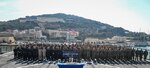 U.S. 6th Fleet held a joint celebration of its 75th anniversary and the Navy’s 250th birthday onboard its flagship, the Blue Ridge-Class Command and Control ship USS Mount Whitney (LCC 20) Feb. 12, 2025. (Photo sized and edited for visibility).
