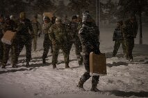 U.S. and Republic of Korea service members participate in the culminating physical training event during United States Forces Korea’s Backbone University 2025 at Camp Humphreys, South Korea, Feb. 7, 2025.