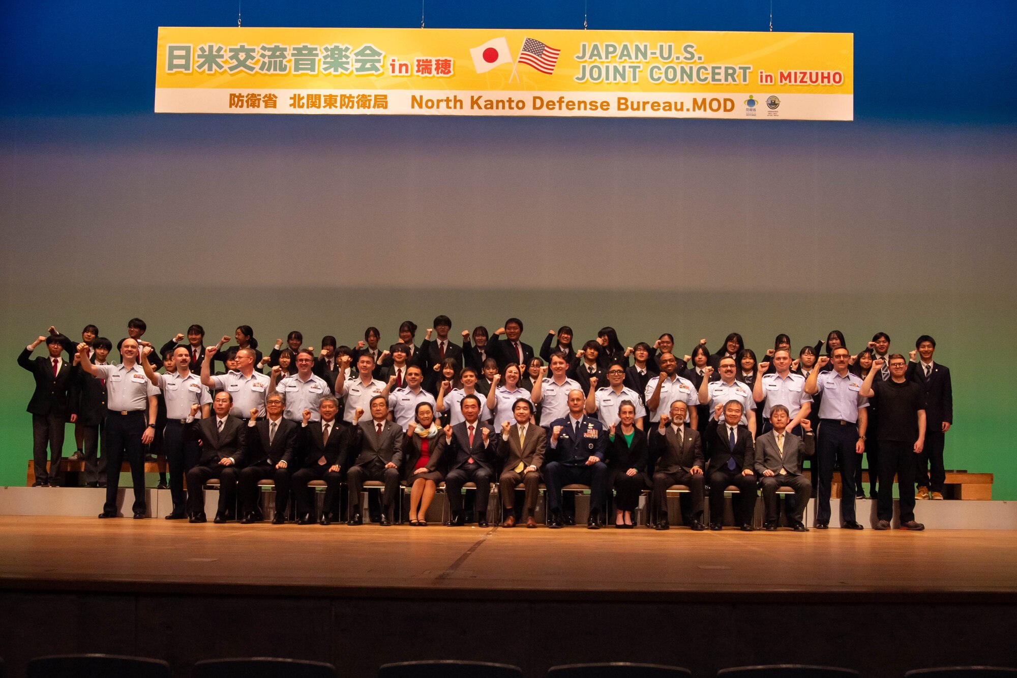 A group of people pose for a photo.