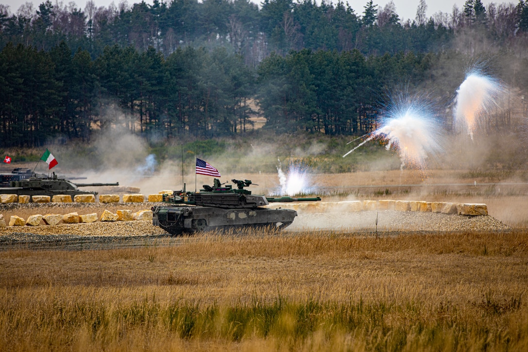 Tankers from Denmark, Italy, Slovenia, Switzerland and the United States participate in the opening ceremony