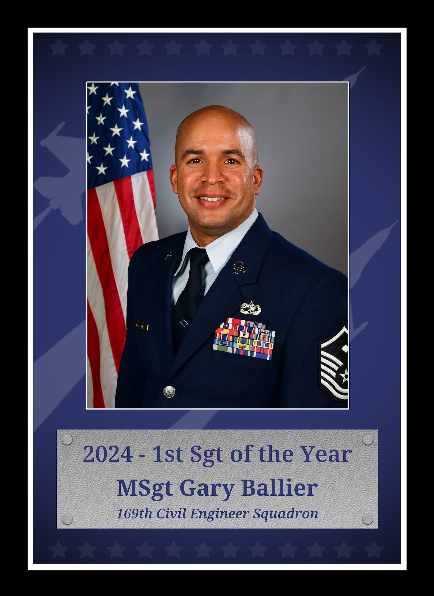 Portrait of Master Sgt. Gary Ballier, 2024 SCANG First Sergeant of the Year