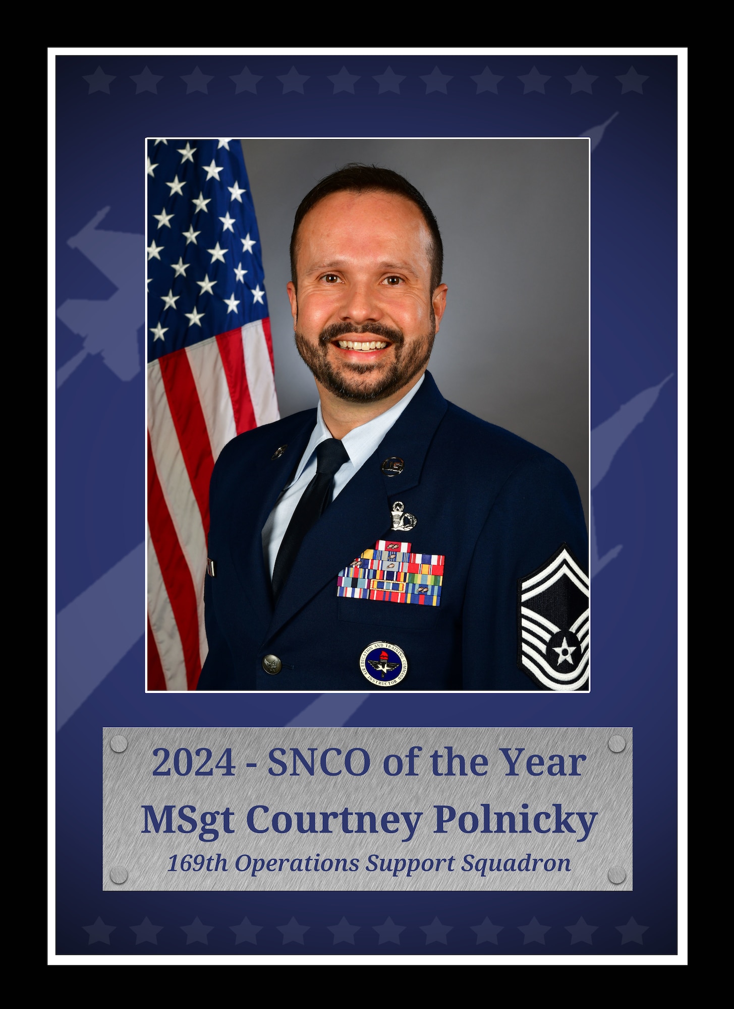 Portrait of Senior Master Sgt. Courtney Polnicky, 2024 SCANG Senior Noncommissioned Officer of the Year