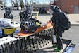 Members of the Pennsylvania National Guard’s 3rd Weapons of Mass Destruction Civil Support Team decontaminate a team member who simulated a medical emergency during a training exercise Feb. 7, 2025, at the Lancaster County Public Safety Training Center in Landisville, Pa. (Pennsylvania National Guard photo by Brad Rhen)