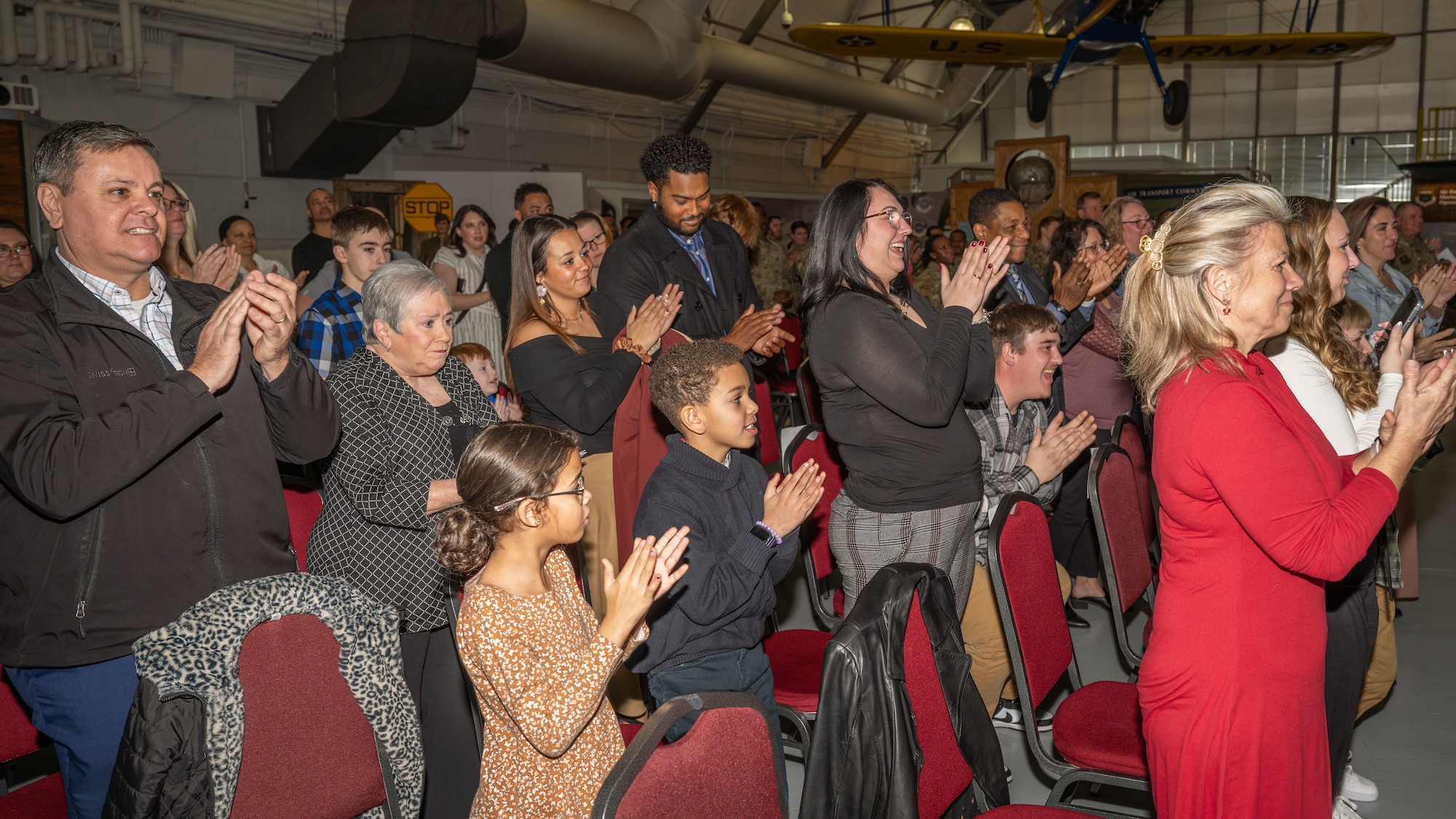 Friends and family applaud