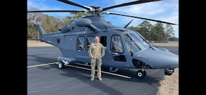 TSgt Engelmann poses with MH-139A