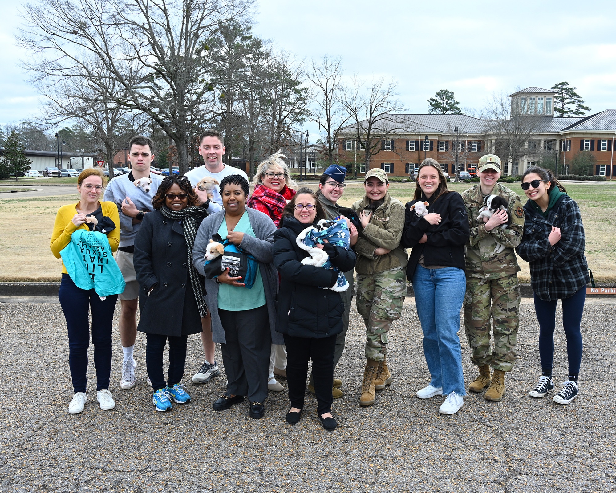 Community members got the opportunity to spend time with puppies for part of the Hug A Pet even Sexual Assault Prevention and Response Team hosted.