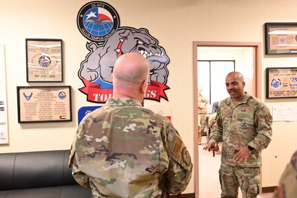 Chief Master Sgt. Israel Nuñez, Senior Enlisted Advisor to the Chief of Air Force Reserve and Command Chief Master Sgt. of Air Force Reserve Command, toured the 26th and 74th Aerial Port Squadrons during a visit to Joint Base San Antonio-Lackland, Feb. 1, 2025.