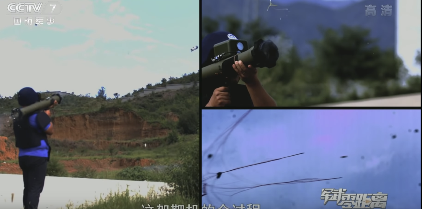 Figure 6. Aerial net interception system launched from man-portable shoulder-fired weapon