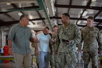 Admiral Holsey visits illegal aliens holding operations center at Guantanamo Bay