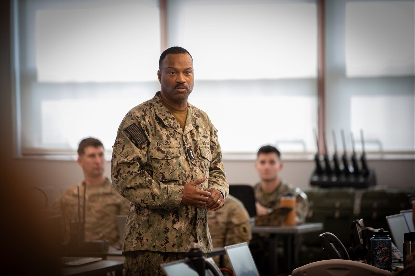 Admiral Holsey visits illegal aliens holding operations center at Guantanamo Bay
