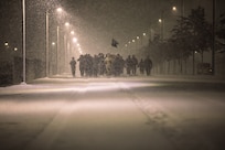 U.S. and Republic of Korea service members participate in the culminating physical training event during United States Forces Korea’s Backbone University 2025 at Camp Humphreys, South Korea, Feb. 7, 2025.