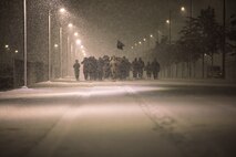 U.S. and Republic of Korea service members participate in the culminating physical training event during United States Forces Korea’s Backbone University 2025 at Camp Humphreys, South Korea, Feb. 7, 2025.