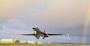 A U.S. Air Force B-1B Lancer assigned to the 34th Expeditionary Bomb Squadron, Ellsworth Air Force Base, S.D., takes off in support of Bomber Task Force 25-1 at Andersen Air Force Base, Guam, Feb. 10, 2025.