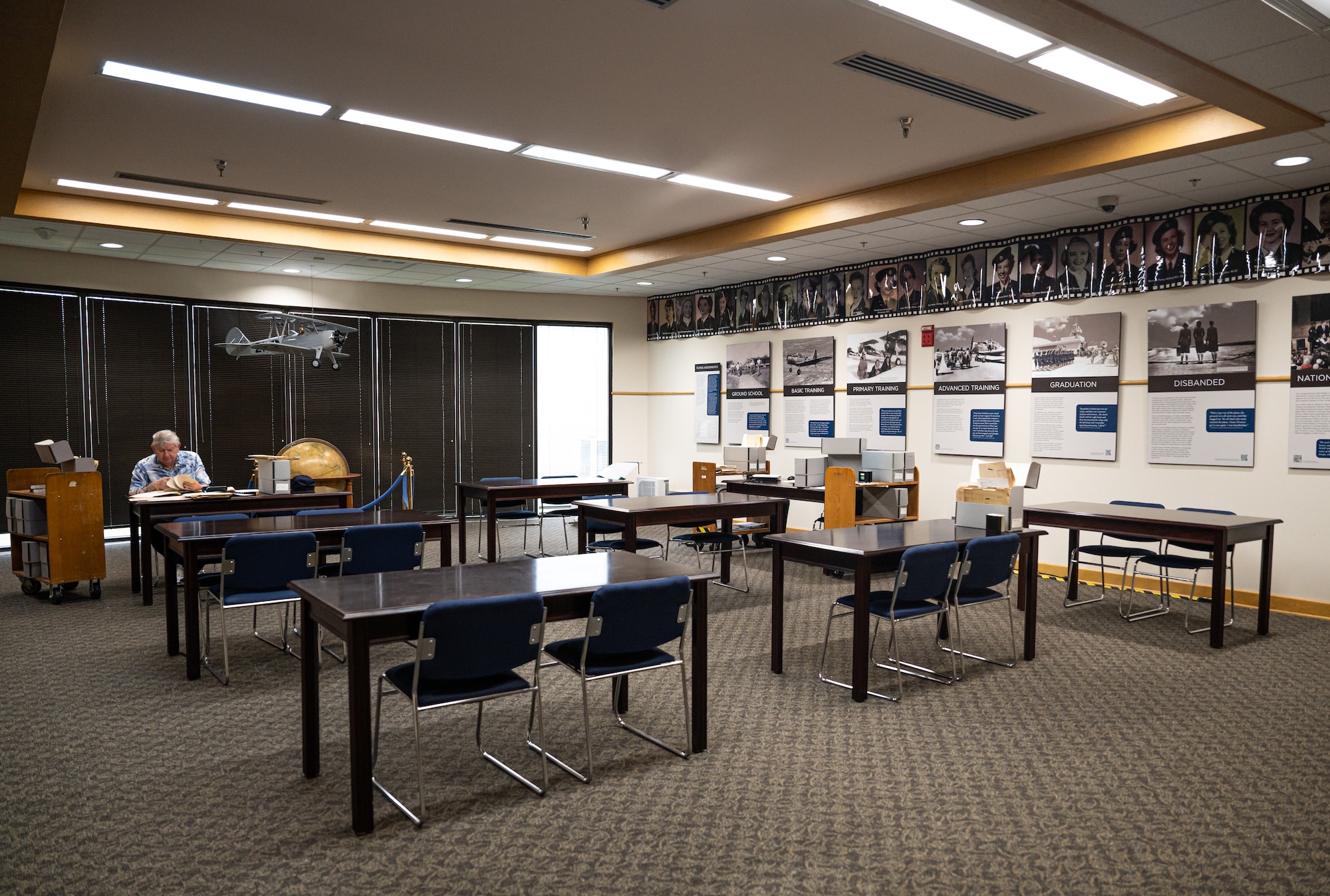 Retired U.S. Air Force Maj. James Tippins, does research at the Air Force Historical Research Agency on Maxwell Air Force Base, Alabama, Feb. 12, 2025.
