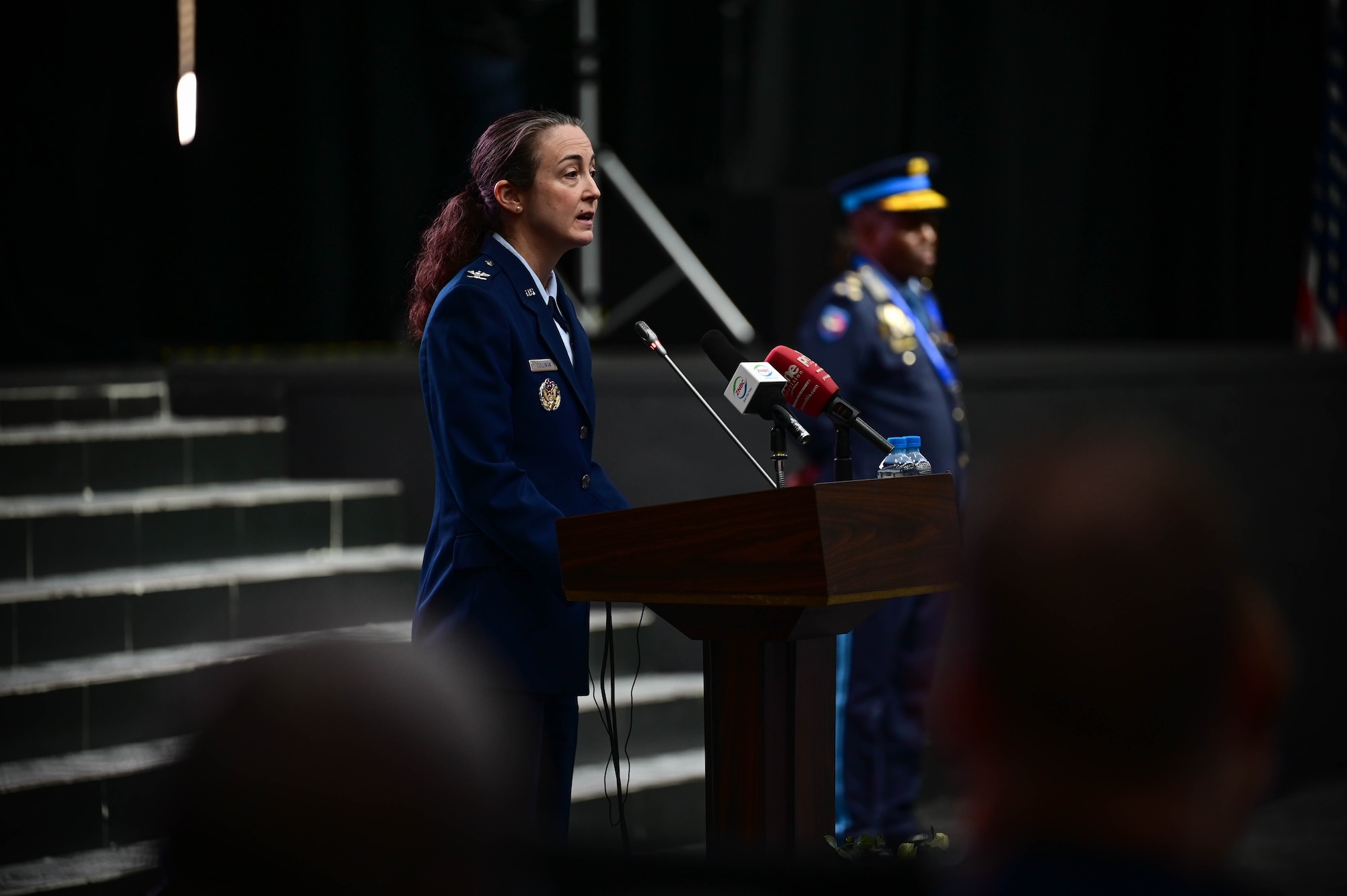 USAF Colonel Briefs at AACS