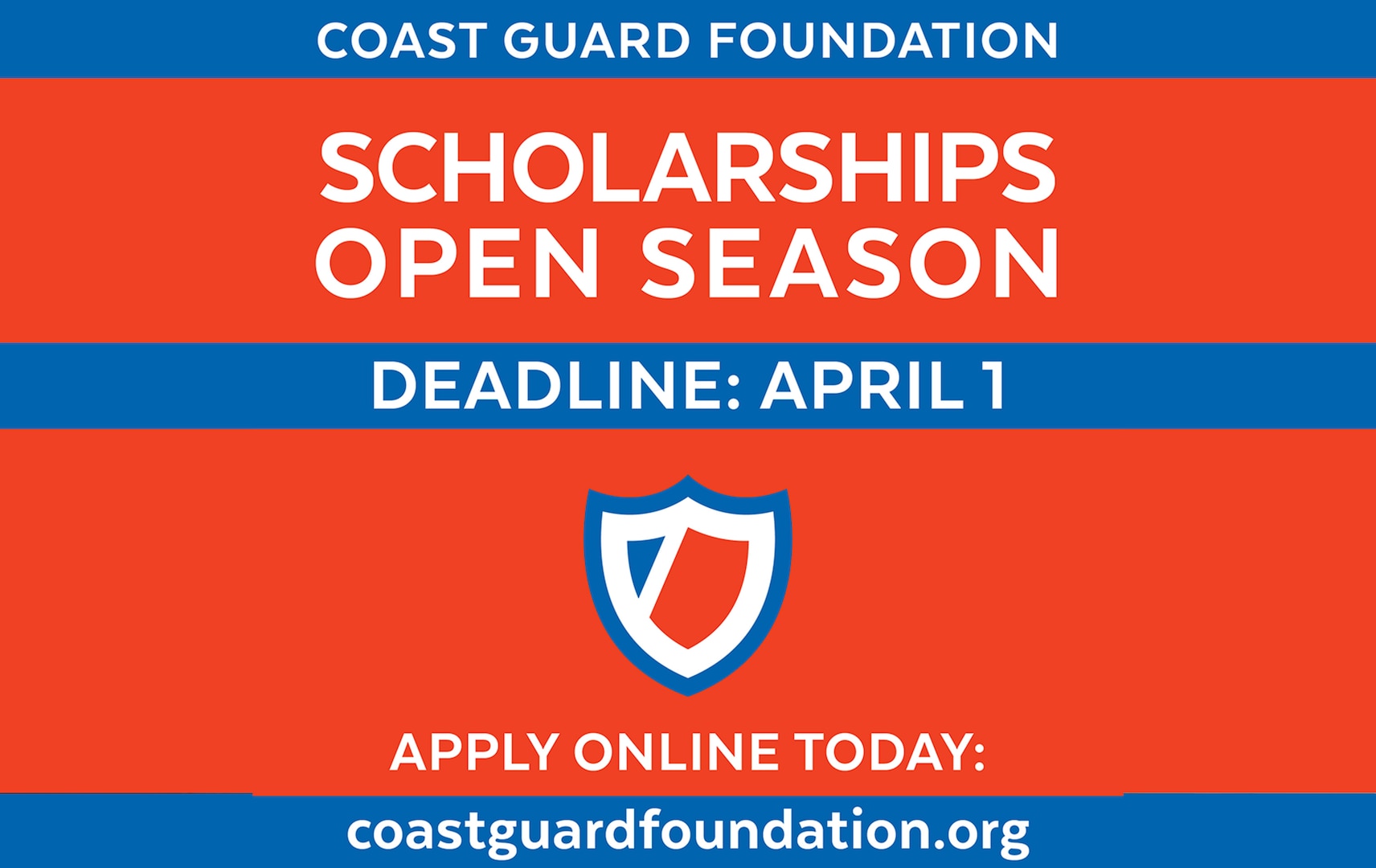 The Coast Guard Foundation scholarship season, which opened earlier this month, will continue to accept applications through April 1, 2025.