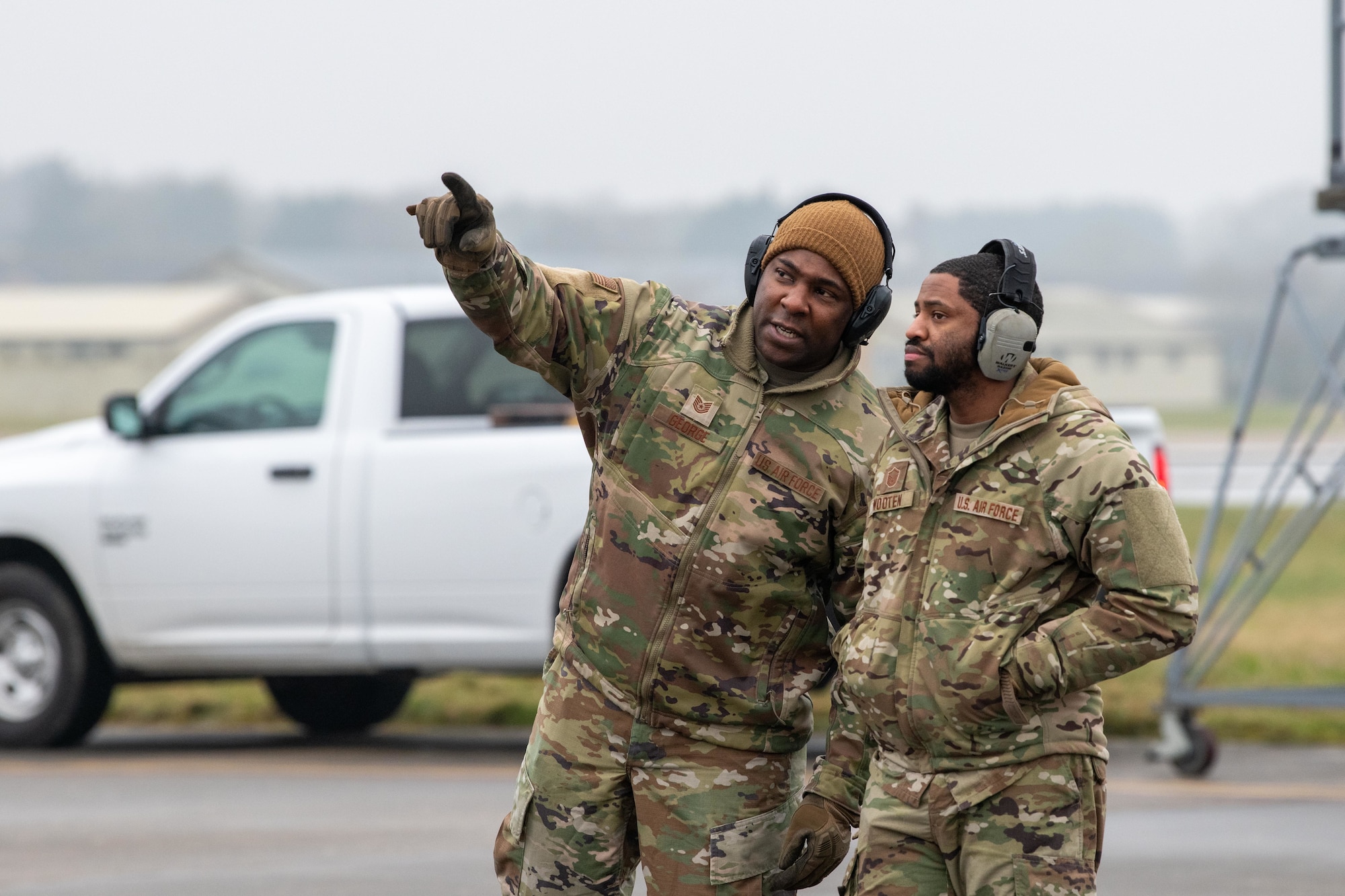 Airmen talk to each other