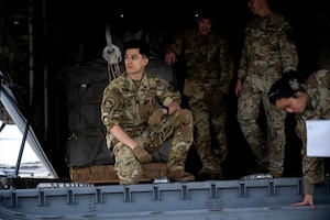 U.S. Airman takes part in mobility exercise