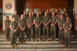 Senior U.S. Marine Corps leaders pose for a photo during the U.S. Marine Corps Forces, Pacific Commanders Conference on Camp H.M. Smith, Hawaii, Feb. 12, 2025. The conference brought together Marine Corps commanders from across the Indo-Pacific region for a series of briefings focused on strengthening operational readiness, enhancing regional posture, and improving coordination across the joint force. (U.S. Marine Corps photo by Cpl. Matthew Benfield)