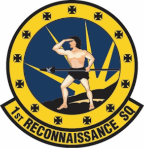 The 1st Reconnaissance Squadron’s “Cave Man” emblem design.