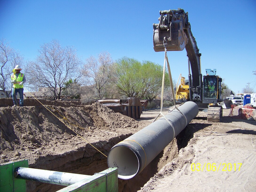 El Paso Water Utilities Strahan Road Water Transmission Main, March 6, 2017.