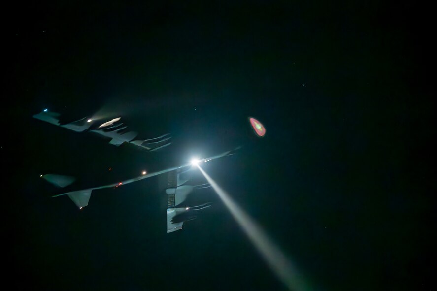 A U.S. Air Force B-52H Stratofortress aircraft assigned to the 69th Expeditionary Bomb Squadron approaches the runway after completing its first sortie for the Bomber Task Force 25-2 deployment at RAF Fairford, England, Feb. 18, 2025. BTF missions provide valuable training opportunities and reinforce the ability to operate in forward locations. (U.S. Air Force photo by Staff Sgt. Kristen Heller)