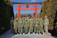 SAGAMI GENERAL DEPOT, Japan - Japanese Ground Self Defense Force Soldiers receive a mission brief about the 38th Air Defense Artillery Brigade integrated air and missile defense, command and control structure and the brigade has been working closely with various allies and partners throughout the Indo-Pacific theater at the brigade headquarters on February 12, 2025. The co-op program is a 6-week program during which JGSDF members stay at Camp Zama, where U.S. Army Japan is headquartered, to learn about the unit's mission and take part in an intensive language class. Each member of the group is sponsored by a different unit on Camp Zama, whose Soldiers demonstrate their regular duties. (U.S. Army photo by Capt. Frank Spatt)