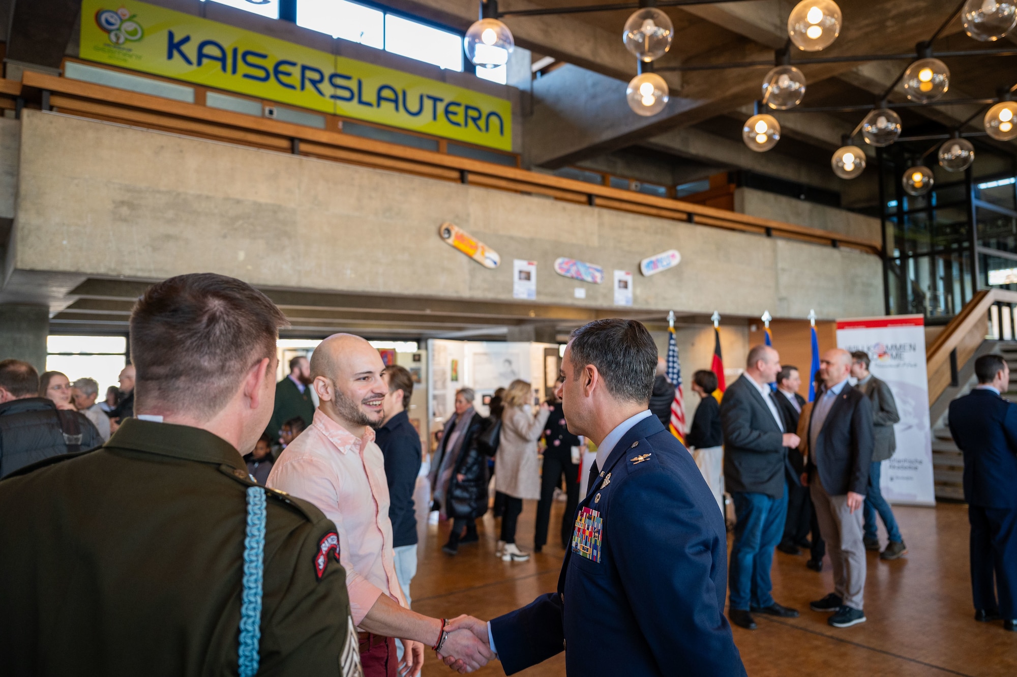 The “Welcome to Rhineland-Pfalz-Our Neighbors from America” program held an art exhibition for the 22nd German American Community Office anniversary in Kaiserslautern, Germany, Feb. 18, 2025. This art exhibition signifies a continued partnership to bolster the GACO's mission of furthering communication and support within the Kaiserslautern community.