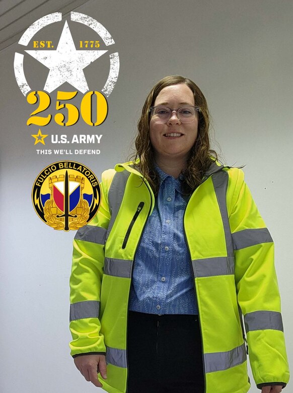 Suzanne Ryan is the battalion engineer for Army Field Support Battalion-Africa at Leghorn Army Depot in Livorno, Italy. When it comes to National Engineers Week, she said having a nationally recognized week dedicated to engineers is nice. She also said beginning her career with the Army on the year the Army celebrates its 250th birthday is special.