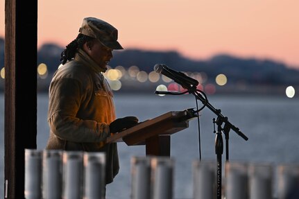 candlelight vigil at waterfront