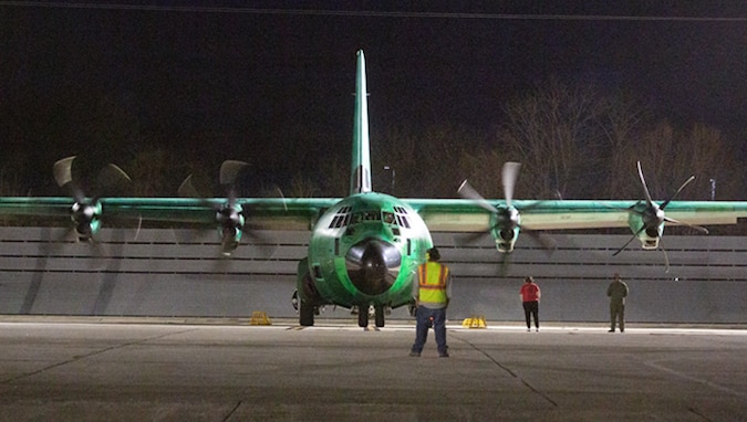 the Coast Guard’s 18th Super Hercules long range surveillance aircraft