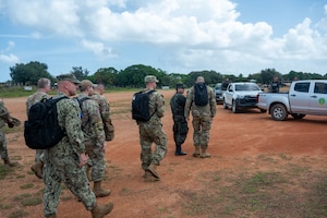 Members of the U.S. Embassy in Honduras, including representatives from the Security Cooperation Office and the Defense Attaché's Office, met with the Honduran Joint Task Force commander Feb. 13 in Gracias a Dios department. They toured a local clinic after the meeting. The group included personnel from Joint Task Force-Bravo. Such meetings and engagements are crucial to fostering information sharing in a joint operations area facing common threats and shared interests. (U.S. Air Force photo)