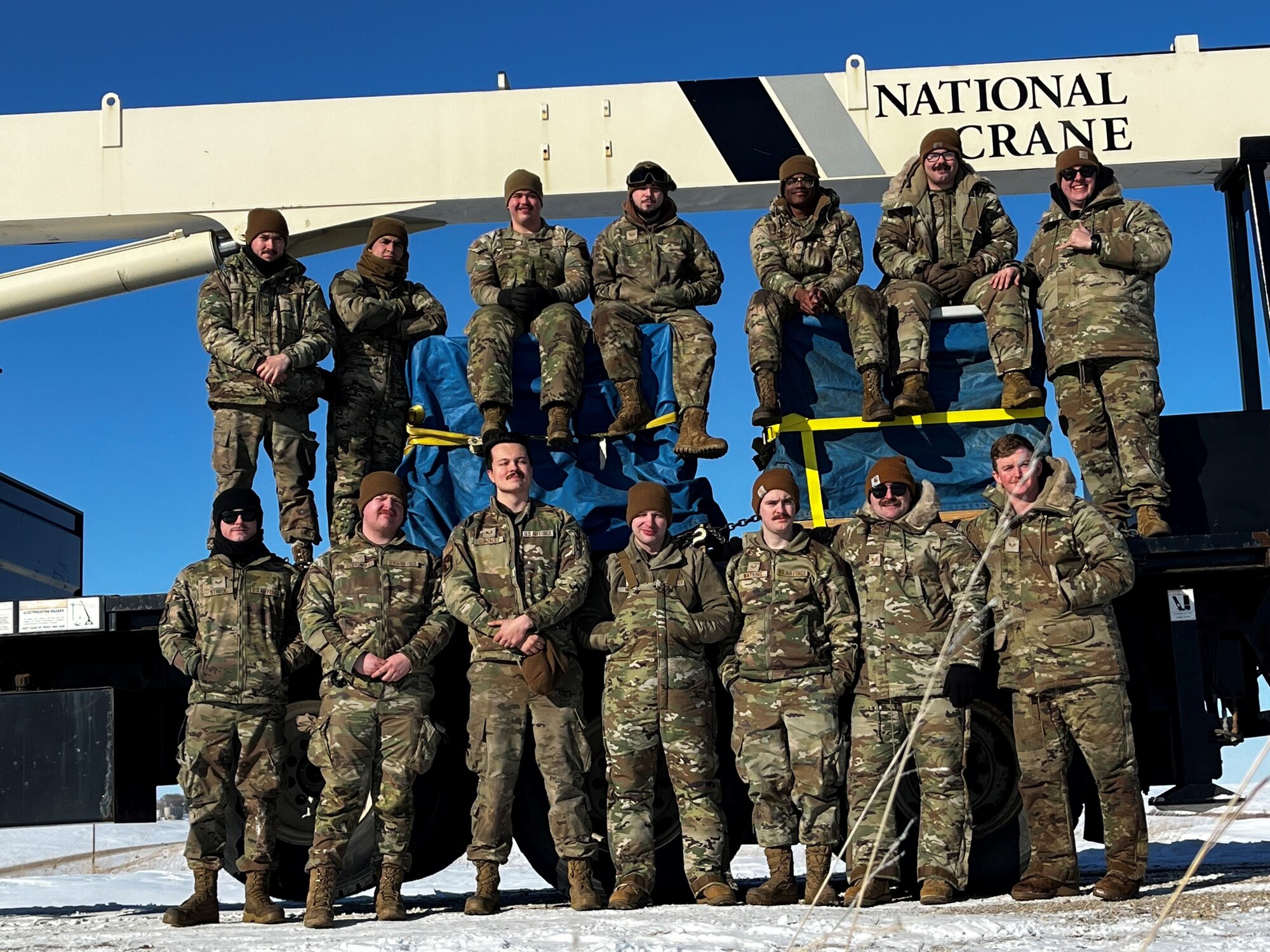 91st Missile Maintenance Squadron (91 MMXS) facility maintenance teams swapped out brine chillers at two remote Launch Facilities in under seven hours at Minot Air Force Base, North Dakota, Feb. 18, 2025. These 91 MMXS teams made history as the first single crane team to install brine chillers on two separate sites on the same day. The brine chiller is the heating, ventilation and air conditioning system that keeps the Launch Facility and launch critical equipment temperature controlled.