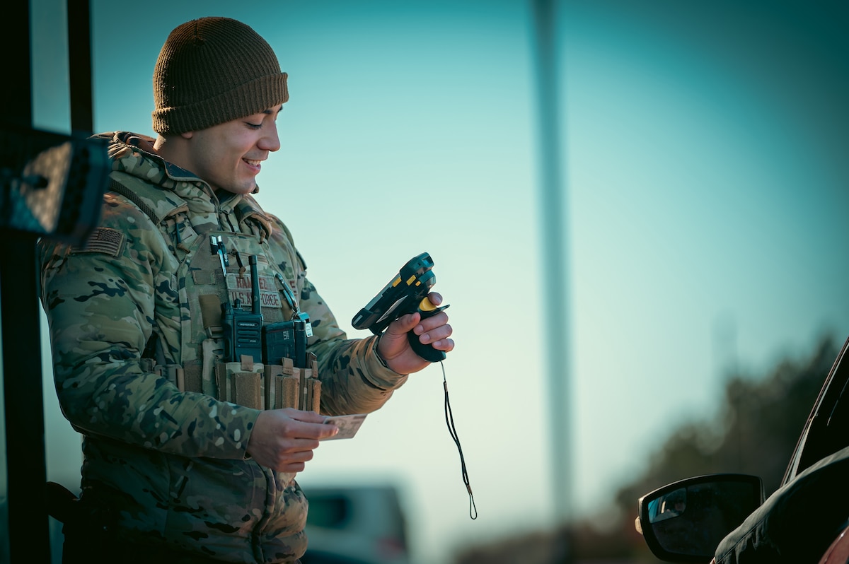 Security Forces Airman Checks ID