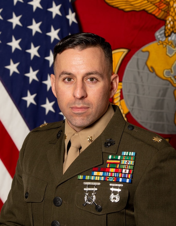 Maj Brendan Evans, MARDET FLW Military Police Instruction Company Commander