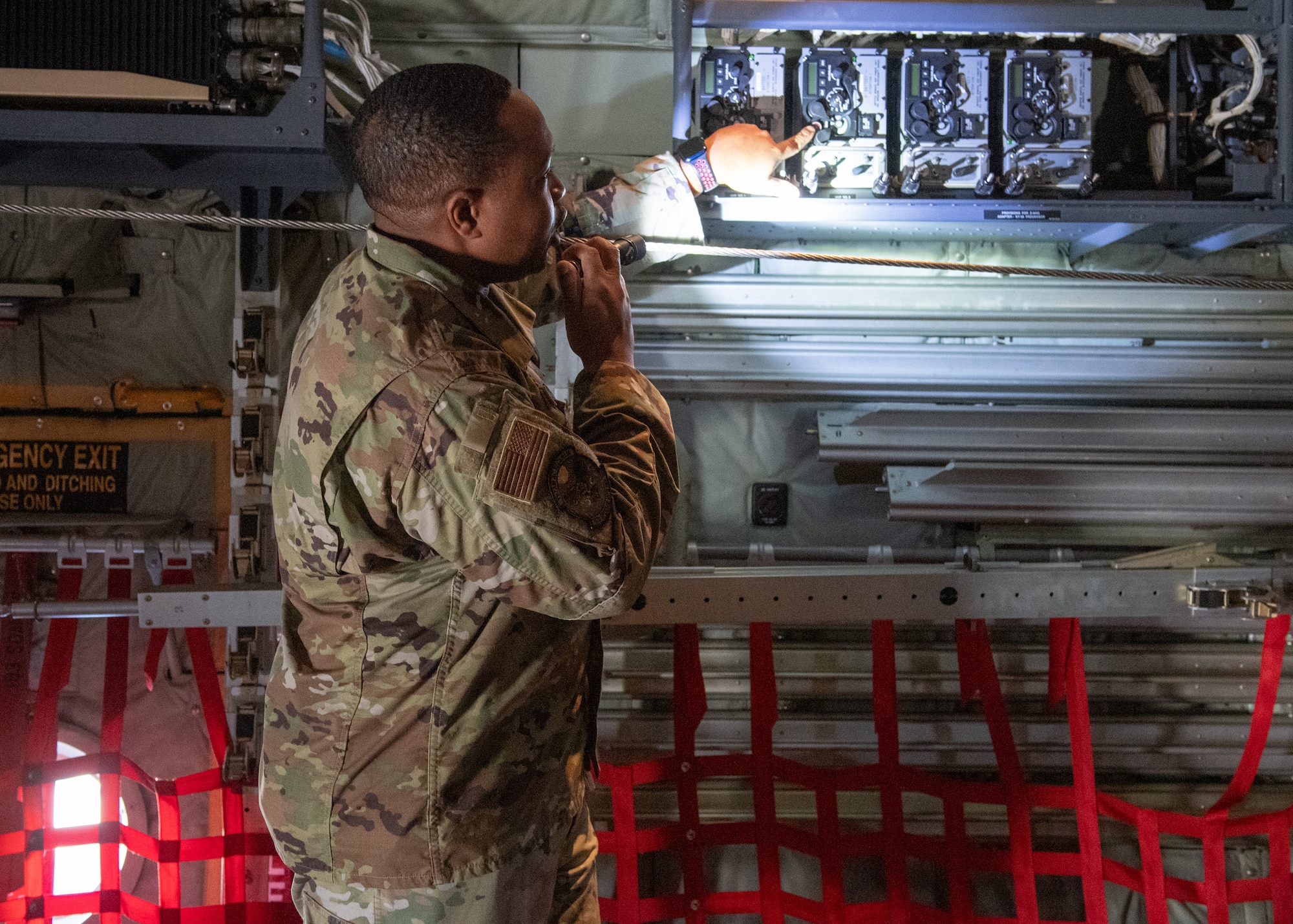 U.S. Air Force Airmen of the 193rd Special Operations Wing participate in learning new maintenance tasks in Middletown, Pennsylvania, Feb. 1, 2025.